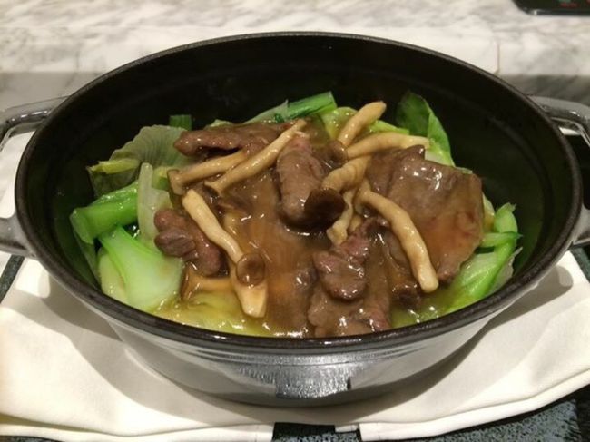 最後に牛肉入り焼きそば〜！