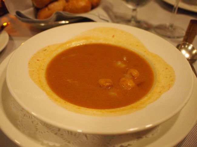 「シュリンプとパンチェッタのビスクスープ」