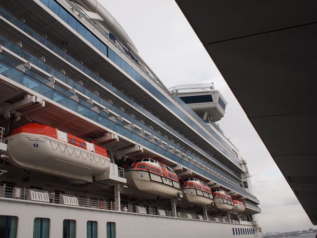 最後に見上げるダイヤモンド・プリンセス。<br />楽しい船旅でした♪