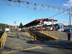 河口湖駅に到着