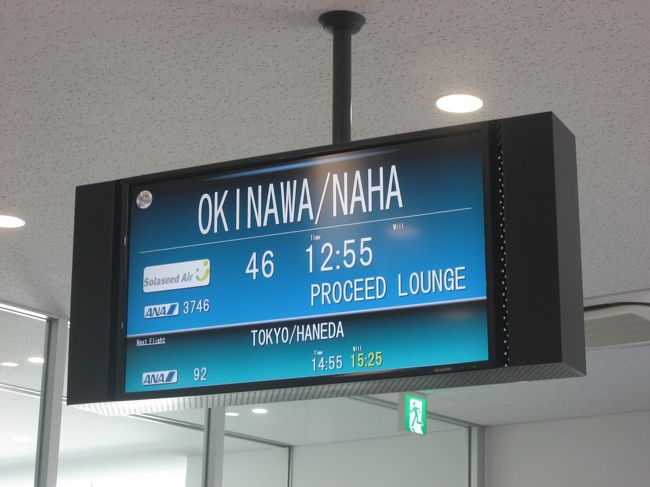 飛行機は少し遅れて13:10発に変更になりました。