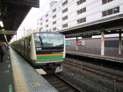 藤沢駅にて。上野東京ライン宇都宮行き