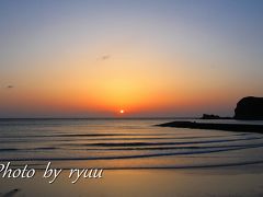 白鶴浜海水浴場付近を走行中
夕日が綺麗だったので！！