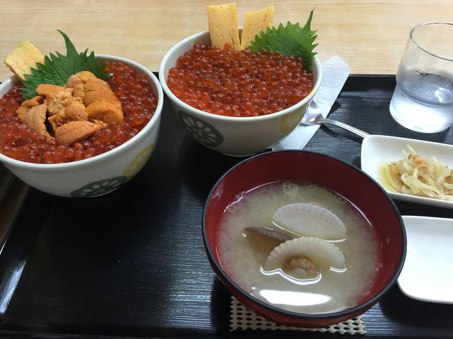 友達が注文した、うにいくら丼と一緒に。