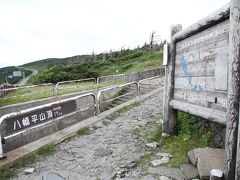 八幡平山頂遊歩道を歩き始めます。