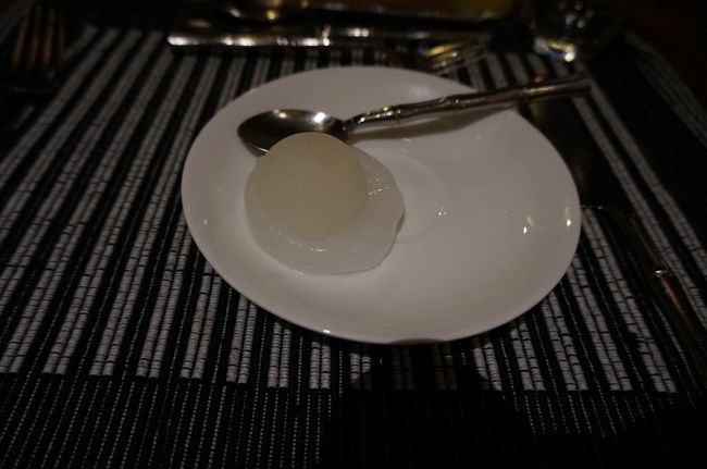 ジンジャーのソルベ。さっぱりして美味しい。