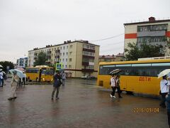 コルサコフ港からバスで１０分足らずの高台に行きました。