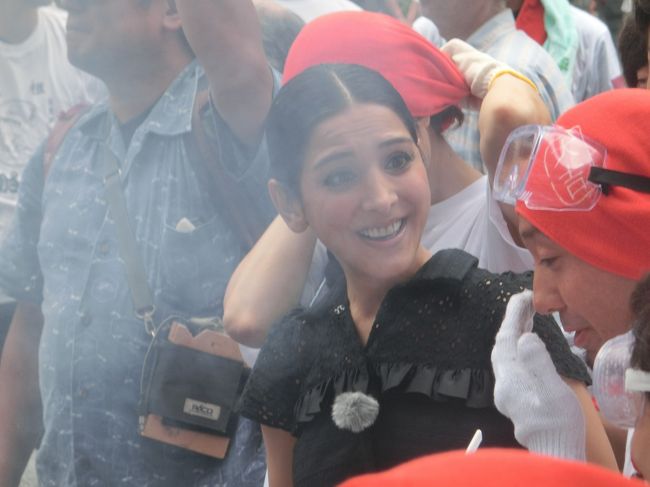 サヘルさんが取材に来てる