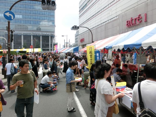 サンマルクで朝食とって<br />駅前ブースで遊んで<br />アトレ抽選で500円もらって<br />移動