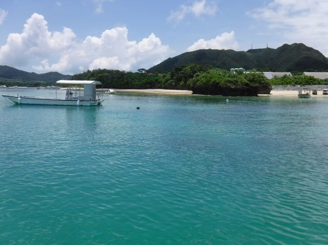 海の色がみどり〜。<br />綺麗〜