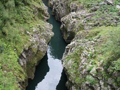 五ヶ瀬川に架かる神橋から見た高千穂峡