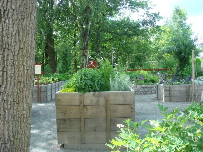 植物園の一部。<br />見事に整然と区切られた美しい目を見張る空間。