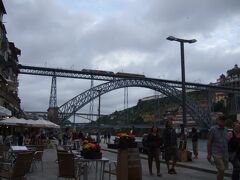 河岸から、橋を見上げる