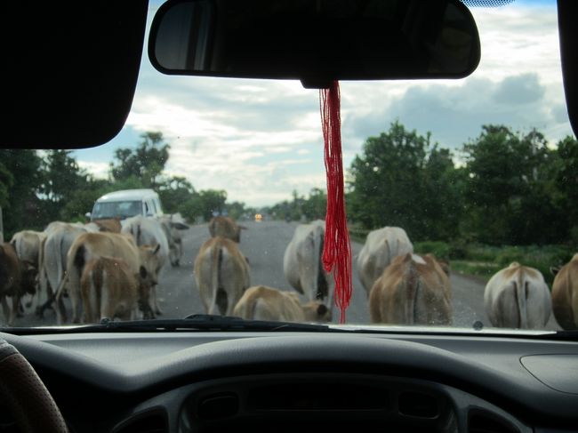 空港への道にて