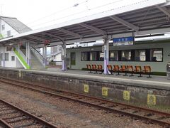 最初の北長野駅。
見えているのはＪＲ飯山線の列車。