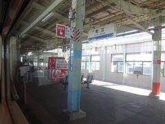 松江駅。車内もだいぶ空いてきた。