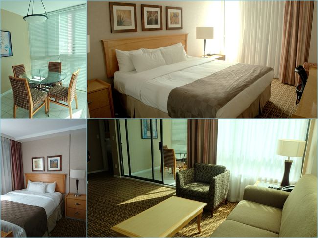 部屋はいい感じでほっとしました。<br />2ベッドルームなので私と友人、後輩さん2人に分かれました。<br />キッチンとかバスとかの写真は撮り忘れてるけど･･･