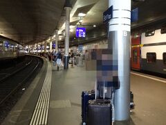１時間弱でベルン中央駅に到着。

ICの指定席が２階席だったので、荷物の上げ下げが大変。