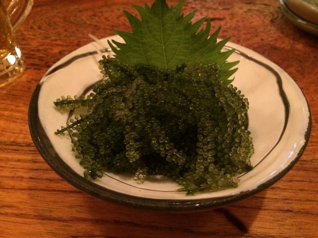 定番の海ぶどう。<br />娘は初めて食べました。<br />おっかなびっくりでしたが、食べたら美味しい！！って言ってました。<br />