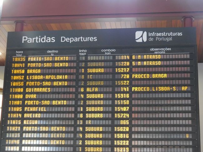 11：14発のアヴェイロ行きに乗ります。<br />アヴェイロまで３．４ユーロ。