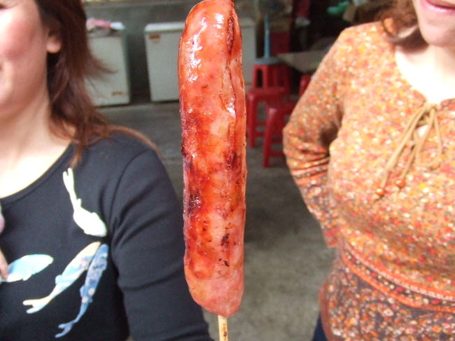 石碇で一休み<br /><br />腸詰