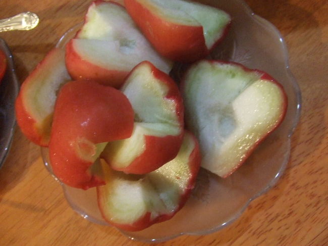 デザートのアップルフルーツ