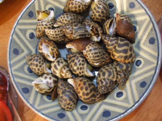 テイクアウトの巻貝<br /><br />新鮮で美味しいです