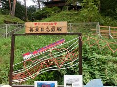 奥大井湖上駅で下車。恋がかなう駅らしいです。