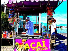 向かう先は、Ilha grande....日本語の直訳では「デカイ島」。

....なんと単純な名前......。

.........この国には、同じ名前の地名が、山ほどある.....。


写真：「アサイ～」って、ブラジル（アマゾン）発祥の木の実なんですよぉ...。