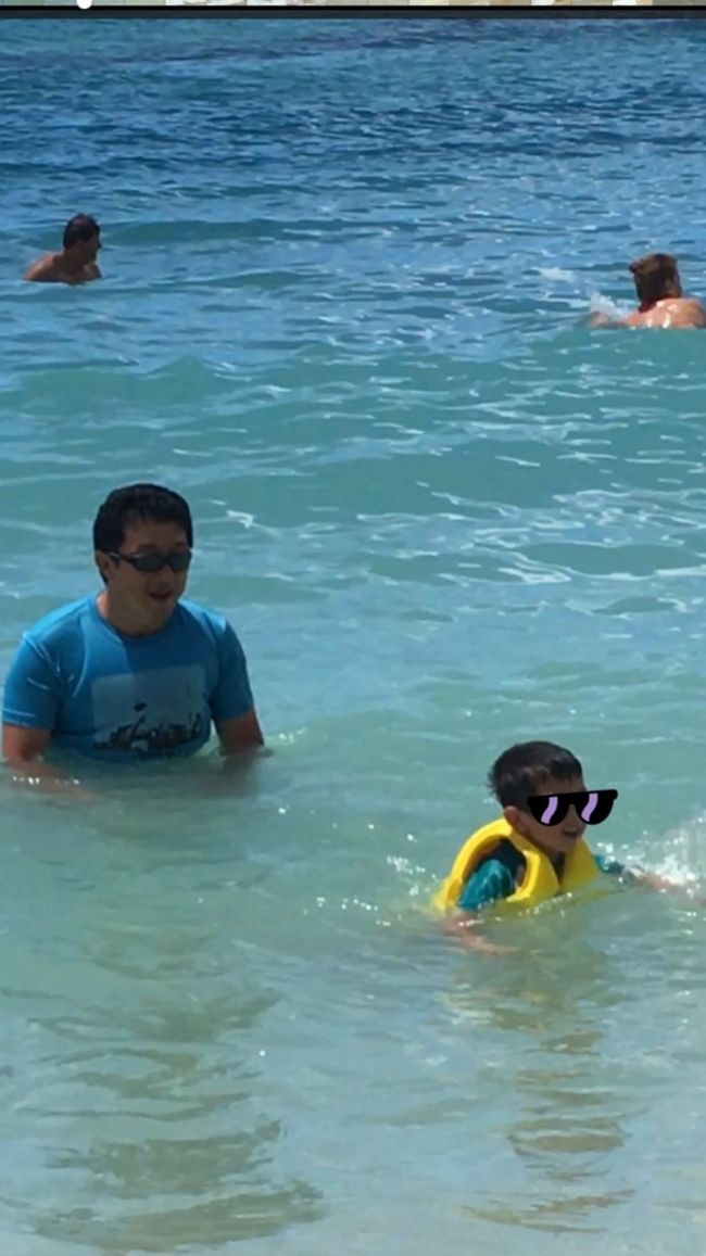 腕の浮き輪ナシでも大丈夫になりました〜！！