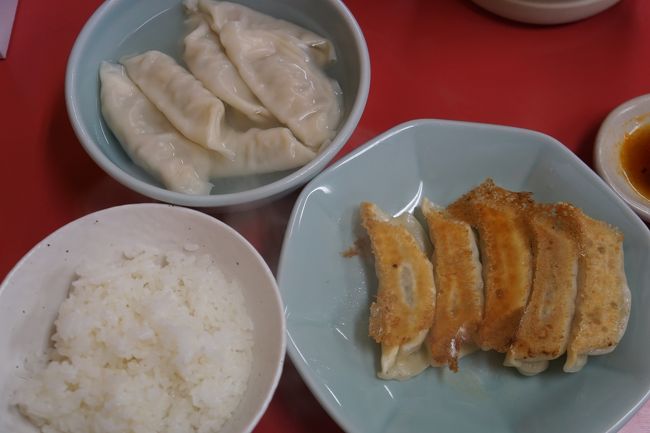 焼き餃子と水餃子を一人前ずつ注文して。。やっぱりうまい。あっさりして、くどくないのが一番の魅力。正嗣 宮島本店と人気を二分している感じですが、夏バテでイマイチ元気がない時は、こっちの方が食べやすいように思います。<br />これで二日間の山上げ祭りの旅は終了。ここから東京へ帰ります。お疲れ様でした。