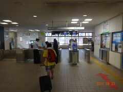 鳥羽駅の近鉄線改札口。