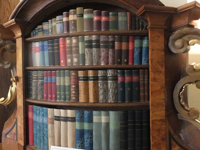 【ストラホフ修道院】<br /><br />図書館内には入れません。入口から写真だけ。<br /><br />廊下に一部本棚がありました