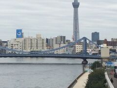 隅田川大橋の上から見た
清洲橋とスカイツリー