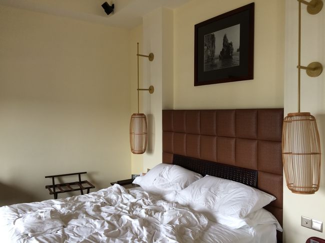 チェックアウト直前で汚いですがベットはこんな感じです