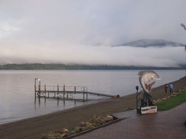 途中　テ・アナウにて小休憩後