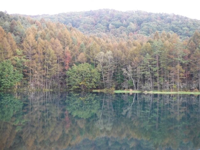 新緑の頃がきれいなんだろうなぁ。<br />今はすっかり色も褪せ、秋色。<br /><br />それでも鏡のようできれいだー