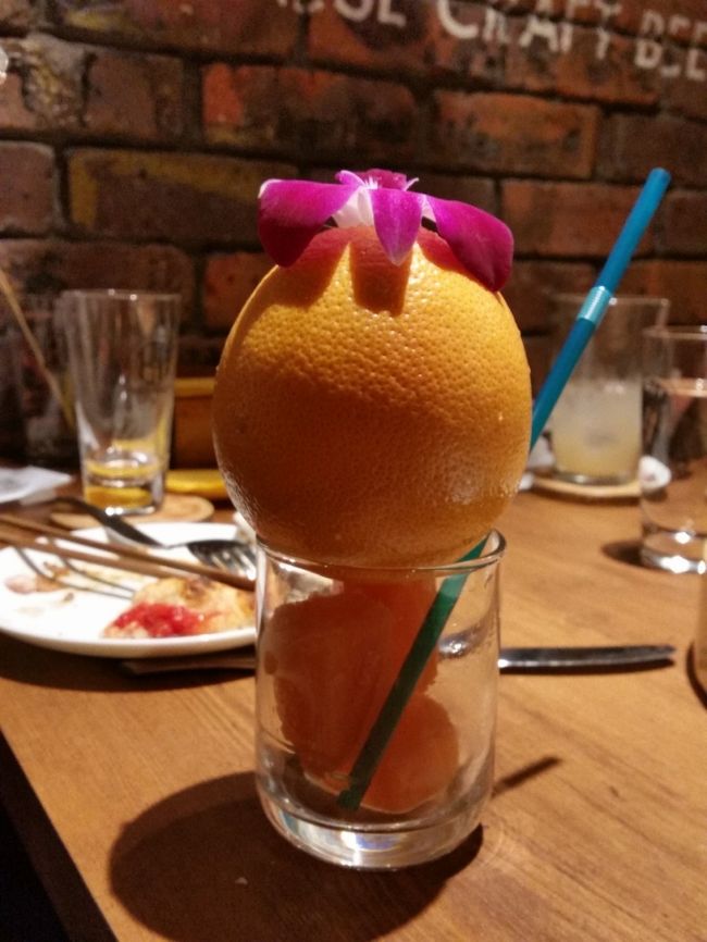 生絞りグレープフルーツが素敵演出でした<br /><br />3人で12,000円くらいとコスパもなかなか<br /><br />BARLEY WHEAT （バーレイウィート）<br />名古屋市中区栄3-25-19 グロースフードビル 1F<br />052-249-8885<br />