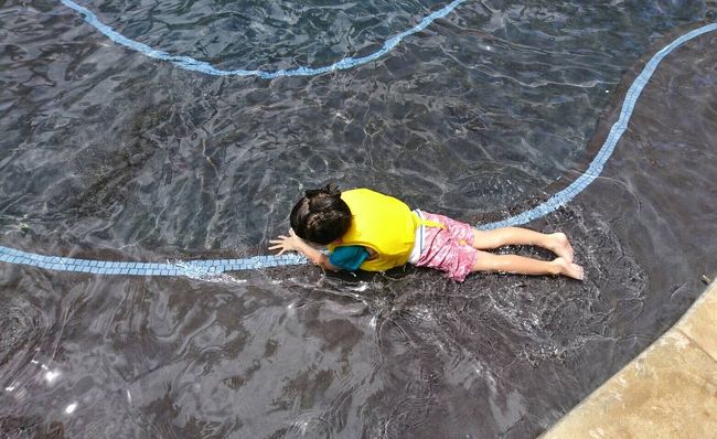 またまたプール！！<br /><br />夕方の便なので、お昼まではタロさんが大好きなプールで過ごします。<br /><br />この間、ママは買い損ねたバーバへのお土産を調達するため。独りセッセとアラモアナへ向かいましたσ(^_^;)
