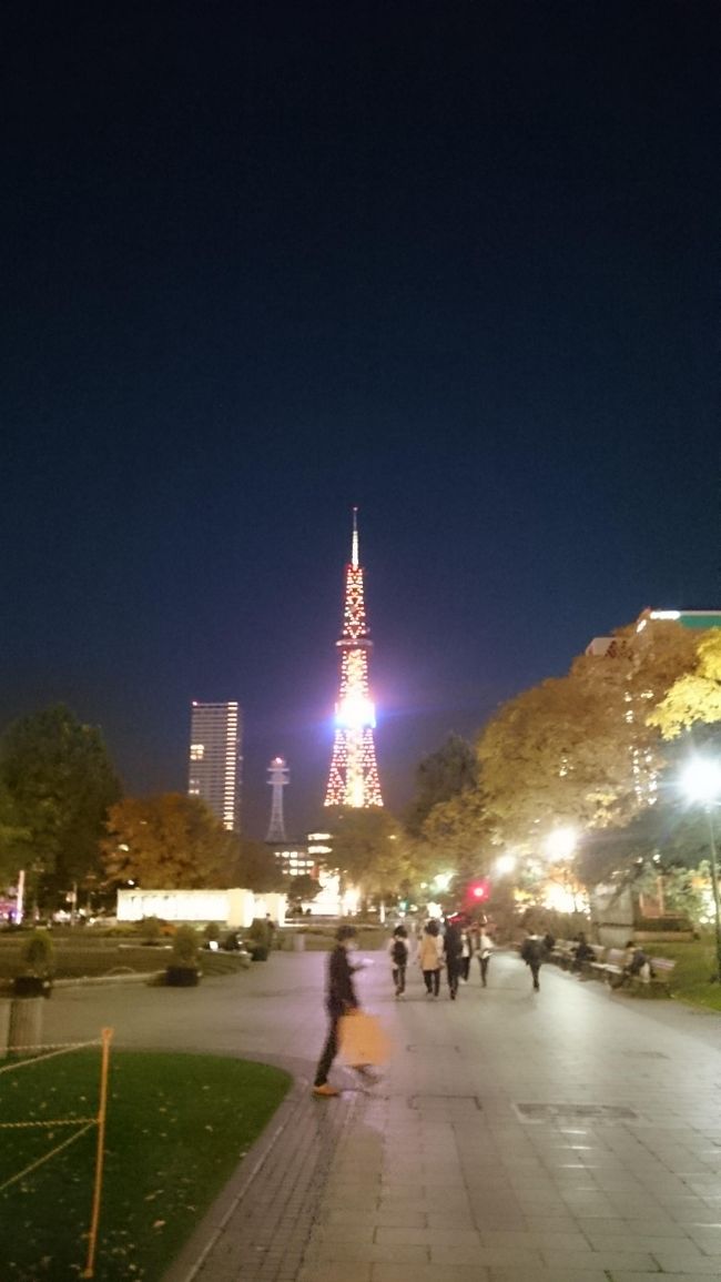 無事、テレビ塔を見て、大通公園を歩くことができました！<br /><br /><br />物思いにふける時間もありません(笑)<br />すぐ、新千歳空港へ向かいます。