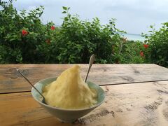 農園で食べるパインのかき氷！

空と海の青と、緑のコントラストがたまらない！
