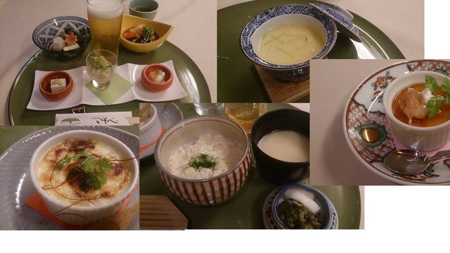 2700円の京ゆば膳とビール<br />一品一品が丁寧に作られており湯葉もたっぷり<br />まだ6時前なのでかなり苦しかったですが<br />豆腐や湯葉だと食べられちゃいます<br />湯葉グラタンはコースにあってなくて缶詰の牛肉みたいな味がした<br />こちらの店おいしかったですね