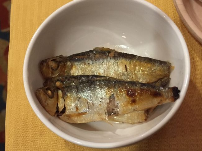 1番美味しかったのは、この「ままかりの柚子南蛮漬け」です。冷凍かな？と思われるものもあるのですが、手作りも多くて満足の行く食事でした。