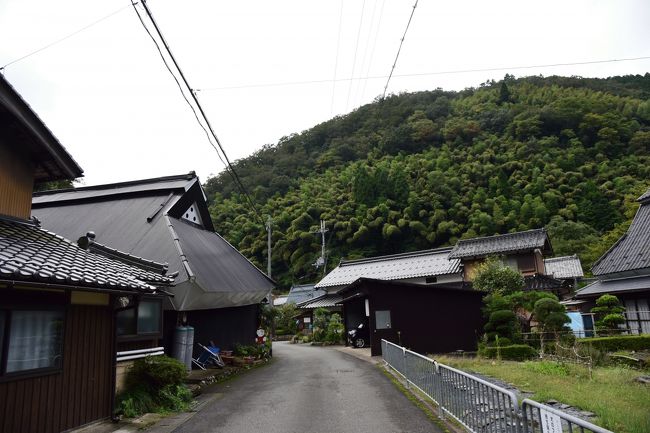 かつての茅葺屋根を鉄板で覆った民家が所々点在しています。