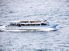 観光遊覧船、波が穏やかなら東尋坊からも乗船可能ですがこの日は生憎波が高かったので乗船は中止でした。