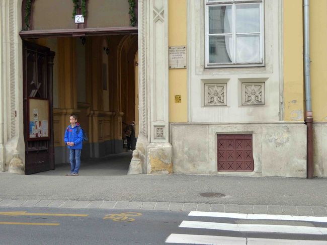 入口の案内板でわずかにわかる単語で推測するに、ギムナジウム。<br />小学校のようです。<br />