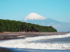 皆さんお待ちかね～、三保の松原です！
ついに富士山ど～ん！

いや～これが見たかった！
日程ずらしてよかった～！！