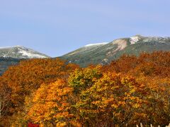 八甲田の頂上には雪が…冬と秋のコラボですね。
しかしいい眺めです。