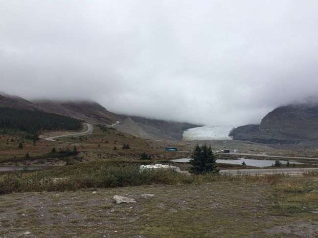 さ、寒い･･･<br /><br />遠くに氷河が見えています。<br />今から氷河に向けて出発です。