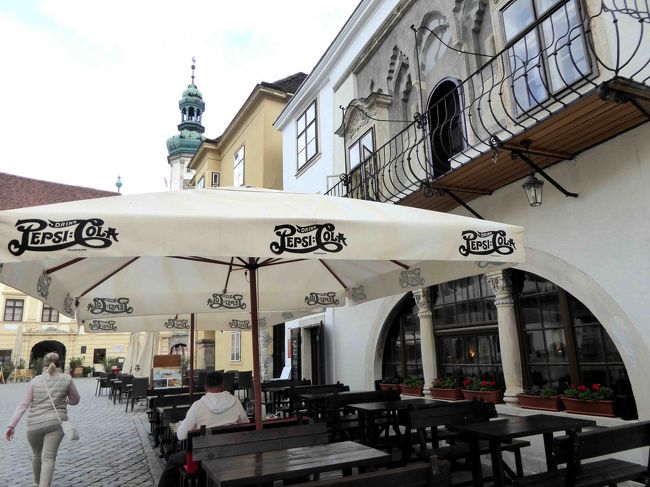 一周して中央広場に着きました。<br /><br />広場に面した感じがよさそうなレストランに入ります。<br />